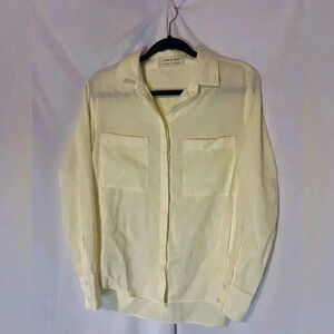 Cloth & Stone Women’s Light Yellow Button Down Shirt